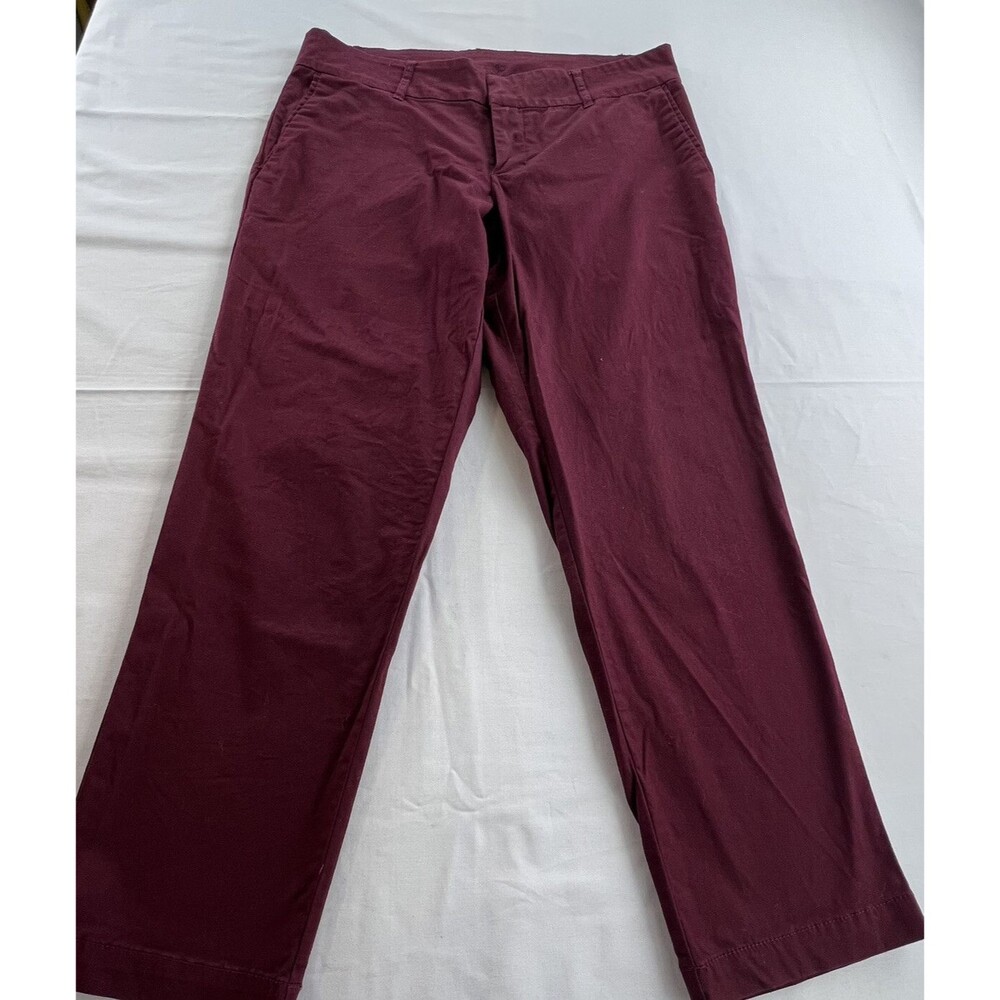 KUT From The Kloth Womens Maroon Flat Front Ankle Length Chino Pants Size 6